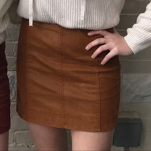 Free People Suede Skirt